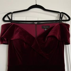Burgundy Velvet Dress